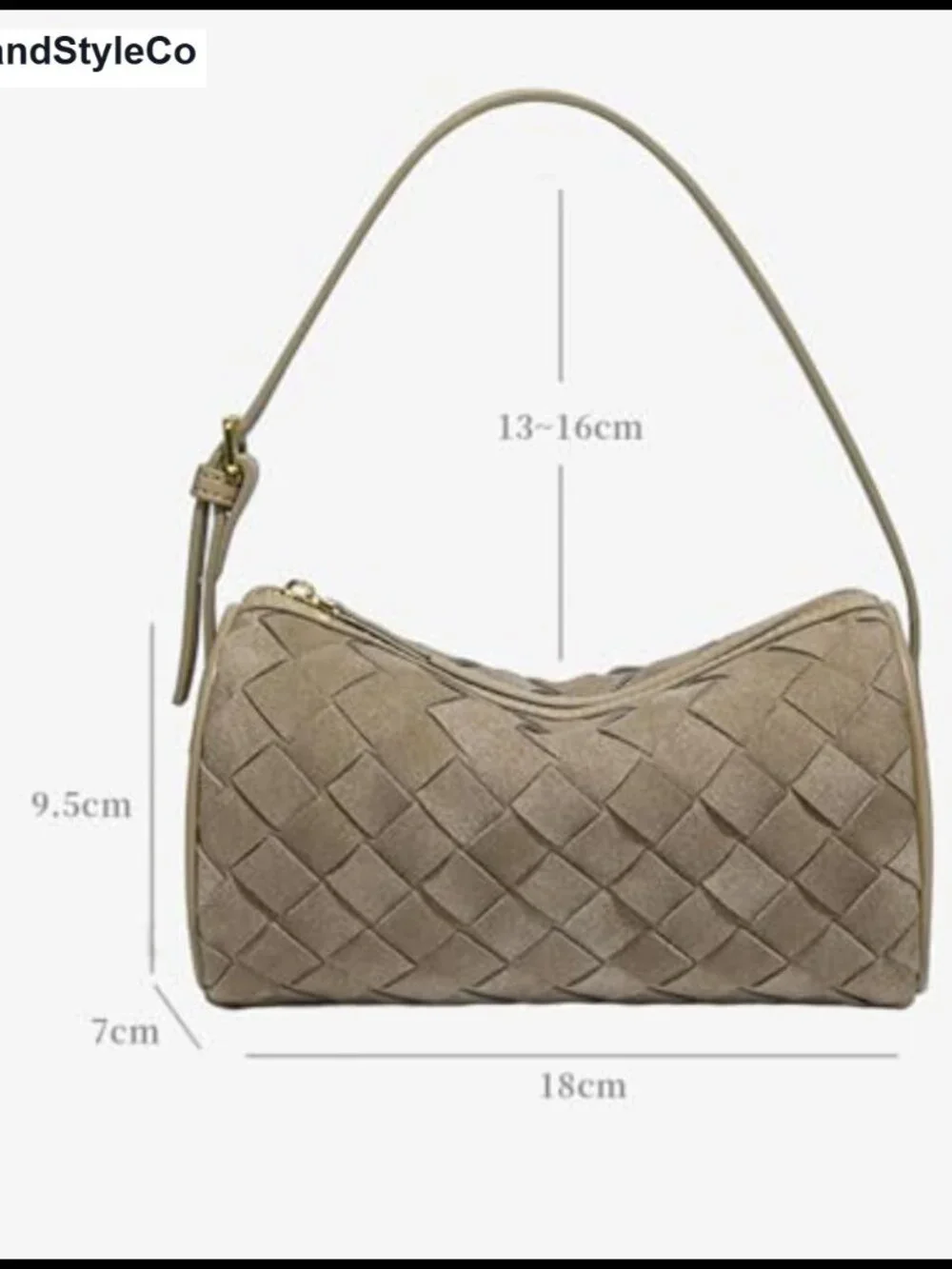 Woven Faux Suede Hobo Bag Adjustable Strap Crossbody Clutch